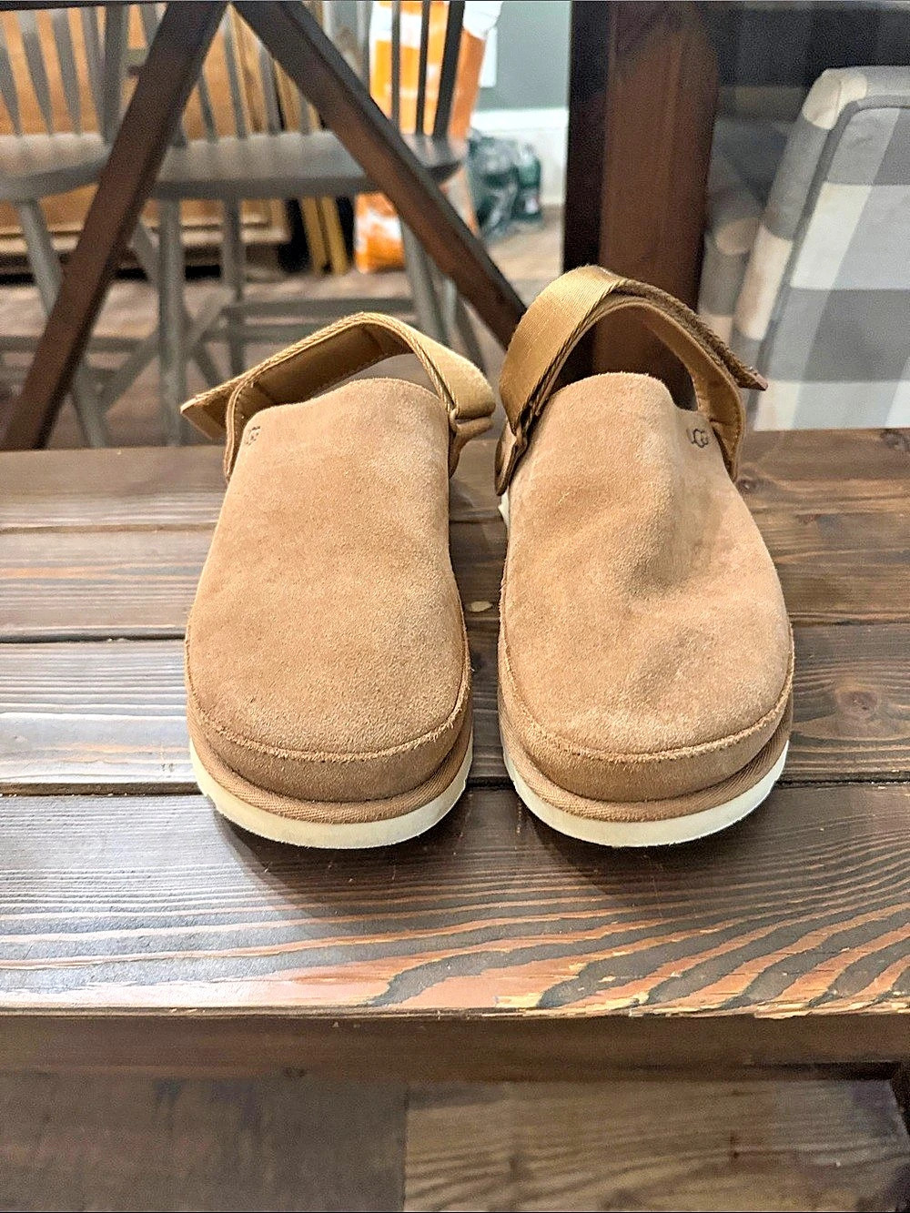 UGG Tasman Suede Clogs in Brown US 11